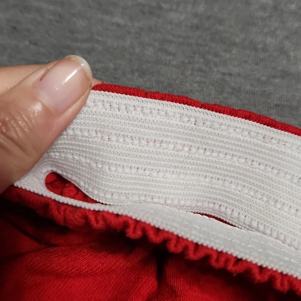 Y2K Red SOFFE Cotton Athleisure Athletic Sportswear Activewear Cheer Shorts - Picture 7 of 9